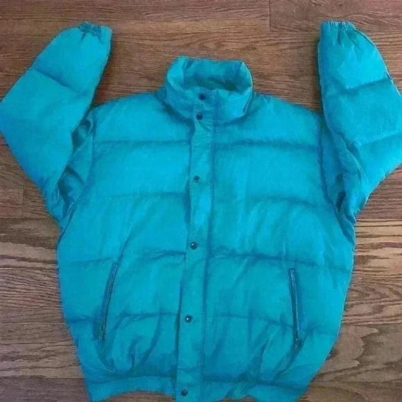 PUFFER JACKET Gray Duck Down and Feather filled Vintage Size XL - Picture 2 of 13